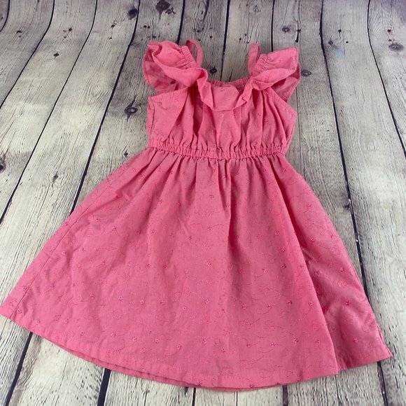 Picapino Baby Girl Pink Off Shoulder Dress - Picture 6 of 6